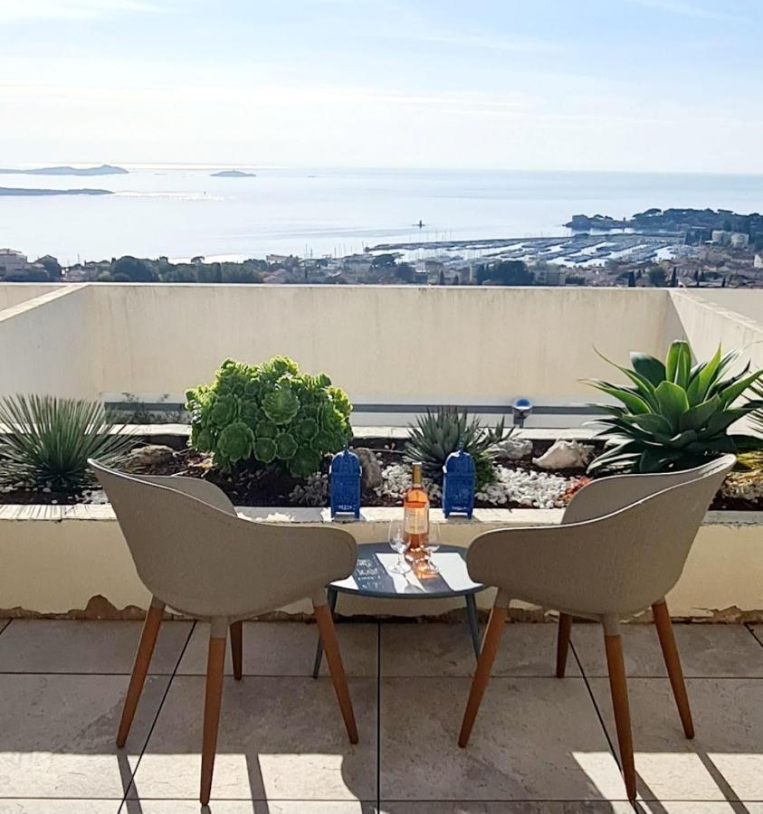 Vue Mer Panoramique - Grande Terrasse Et Piscine Бандоль Экстерьер фото